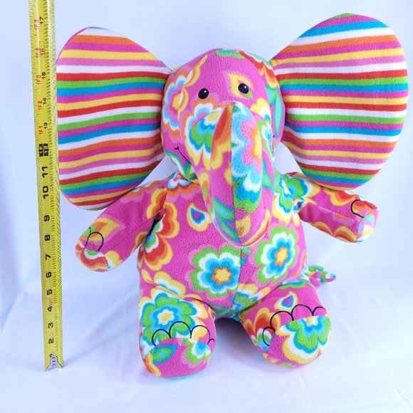 Melissa & Doug, Sally The Elephant, Pink Flower Power, Retro Stuffed Animal - Picture 8 of 8